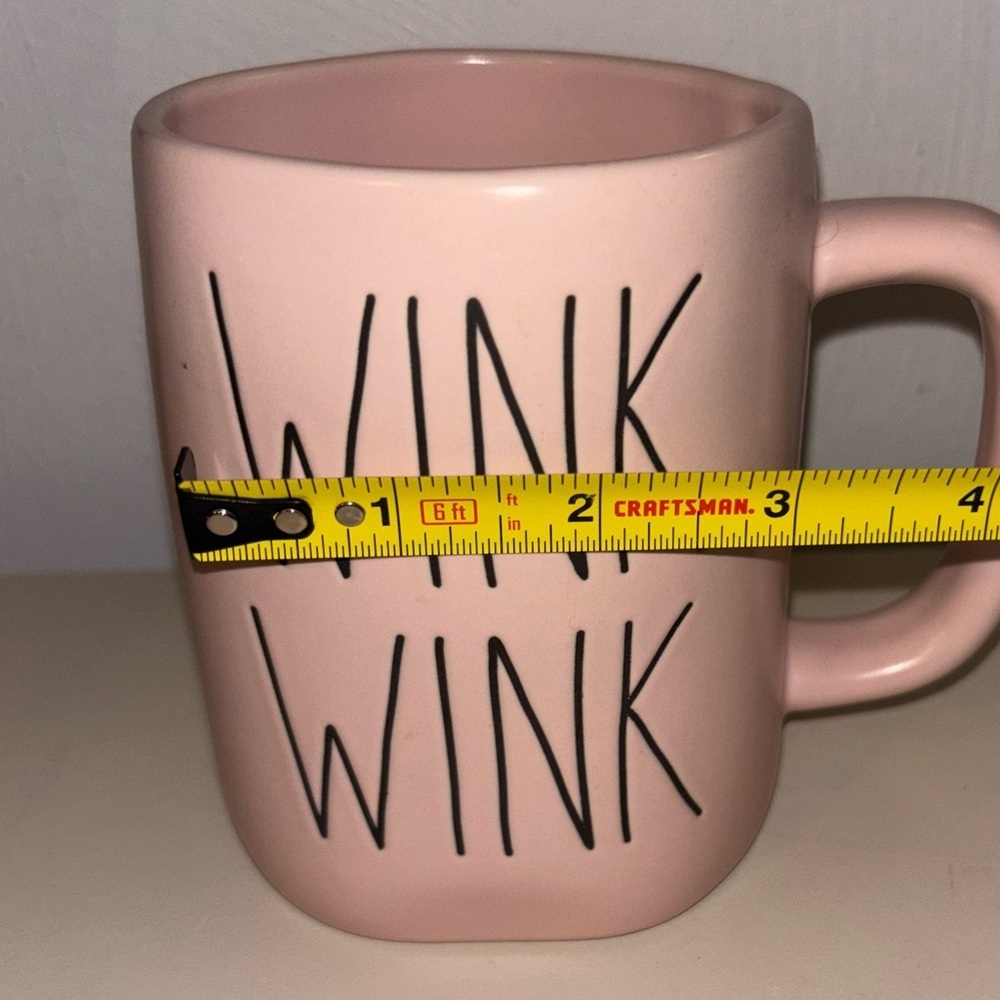 Rae Dunn Valentine’s Day “Wink Wink” Pink Mug - Picture 3 of 4